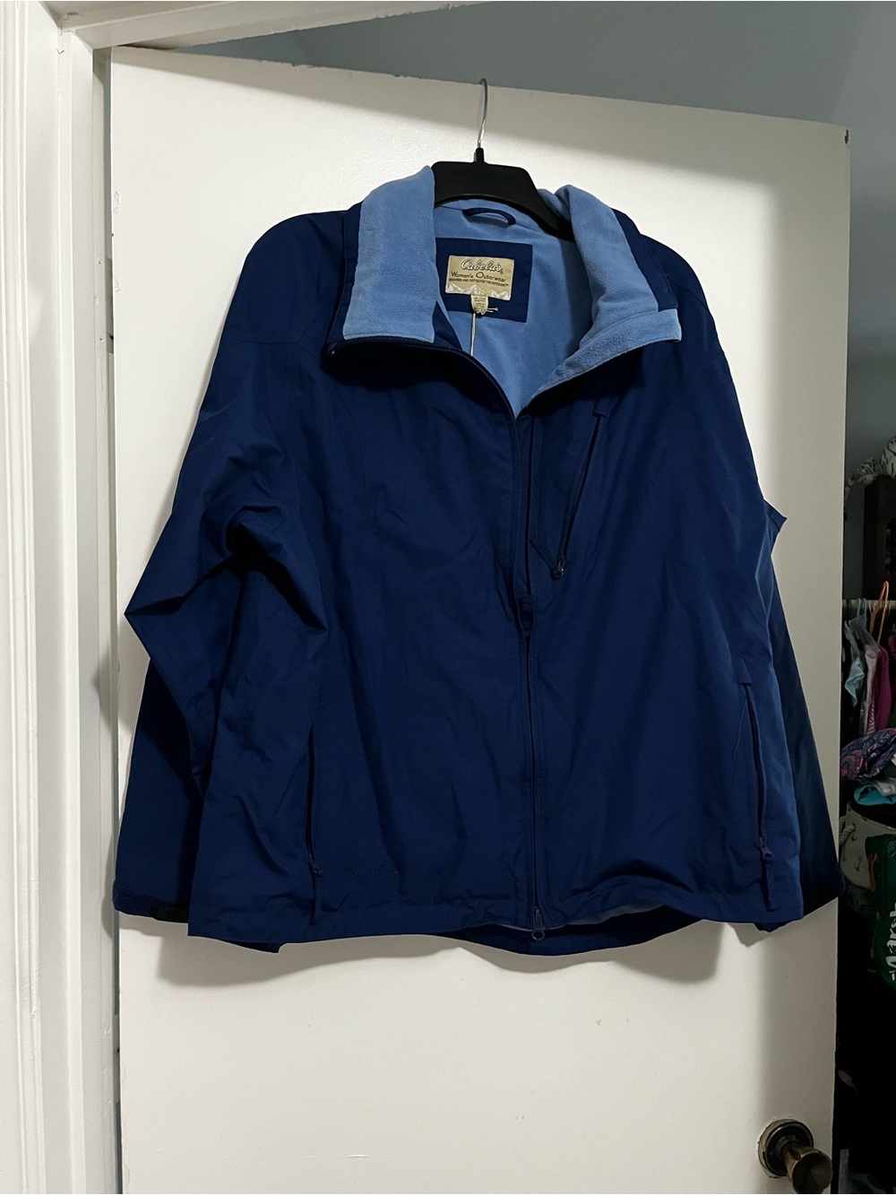 Womans Blue Lightweight Shell Jacket with Fleece Lining